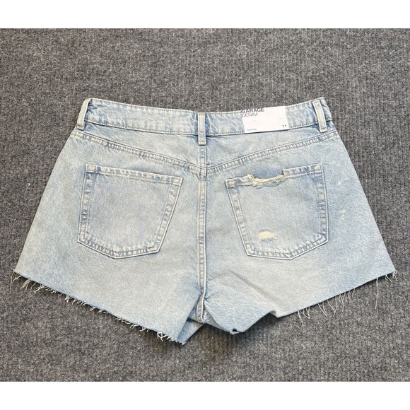 Garage Denim Festival Shorts Women Size 11 Distressed Cut-Off Blue Cotton NEW - Picture 5 of 9